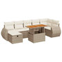 Voir la diapositive 2 : VIDAXL Salon de jardin avec coussins 5 pcs beige resine tressee acacia