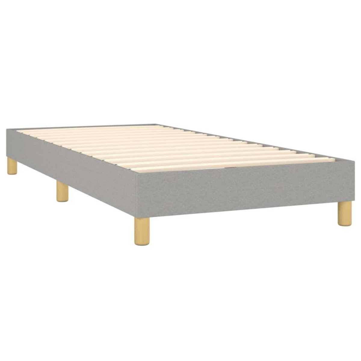 VIDAXL Sommier a lattes de lit avec matelas et LED Gris clair 90x190cm