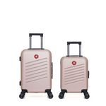 SWISS KOPPER SWISS KOPPER - LOT DE 2 - Valises cabine et cabine XXS ZURICH. Coloris disponibles : Vert, Gris, Rose, Bleu, Beige, Noir