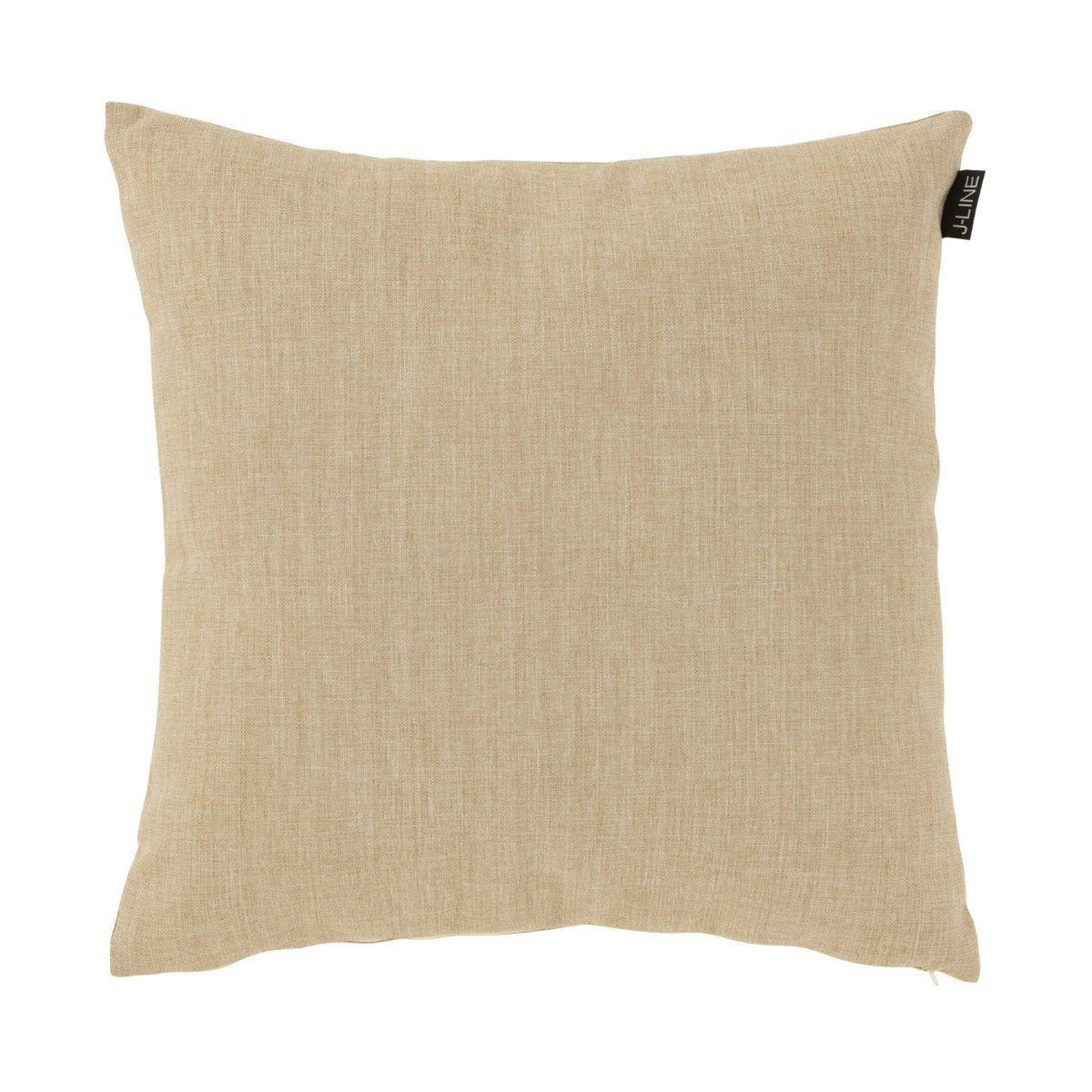 Voir la diapositive 1 : J-LINE Coussin Déco  Poly  50x50cm Beige