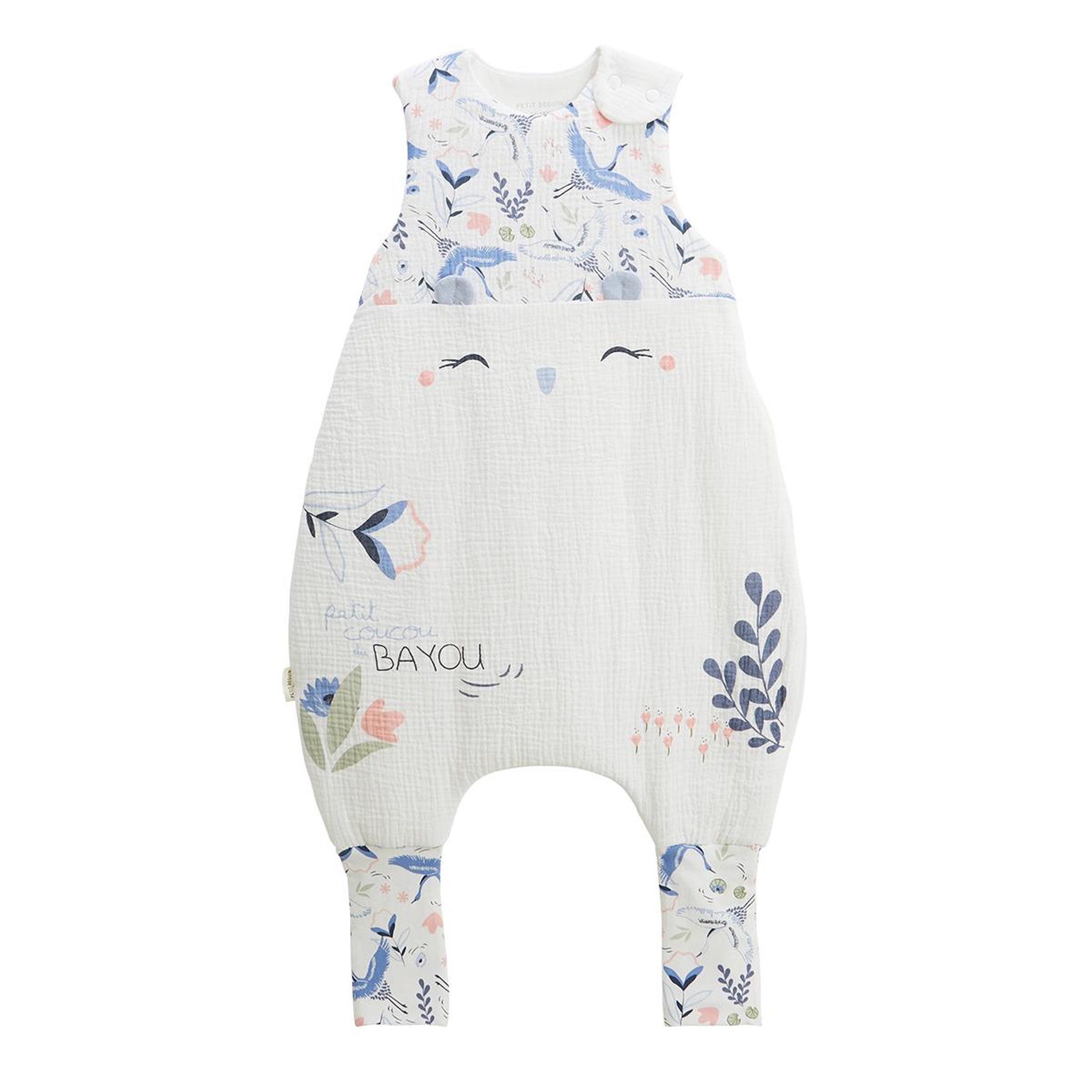Petit Béguin Turbulette tog2 en gaze de coton avec pieds retroussables tiana. Coloris disponibles : Beige