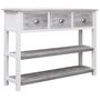 Voir la diapositive 4 : VIDAXL Buffet Gris antique 108x30x76 cm Bois de Paulownia massif