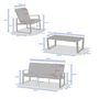 Voir la diapositive 2 : HESPERIDE Salon de jardin en aluminium 5 places BOREANE
