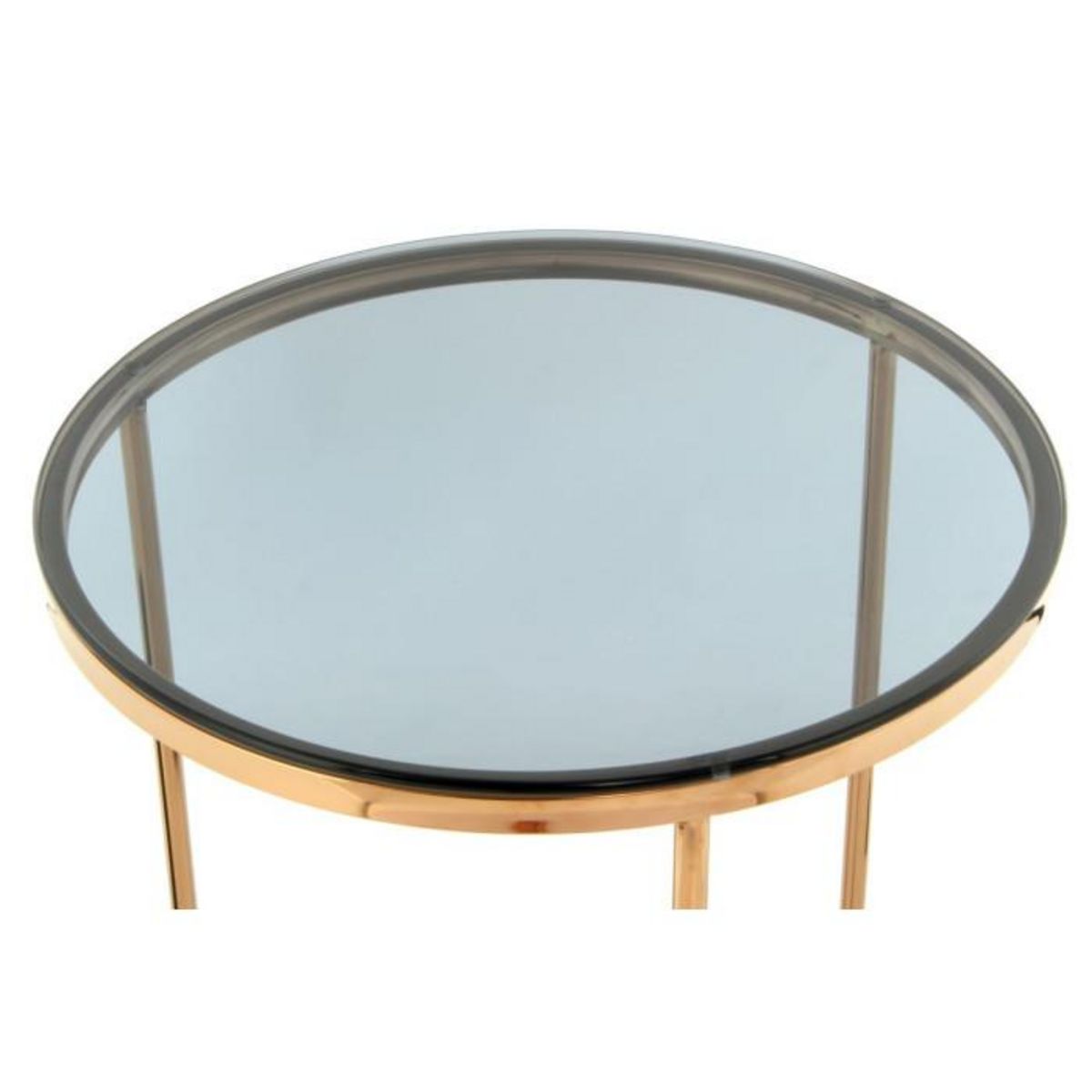 Paris Prix Table d'Appoint Design  Wynona  55cm Gris & Or Rose