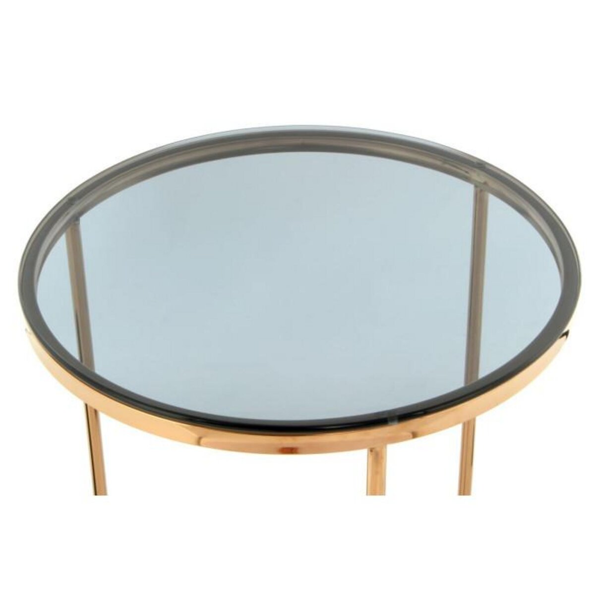 Paris Prix Table d'Appoint Design  Wynona  55cm Gris & Or Rose