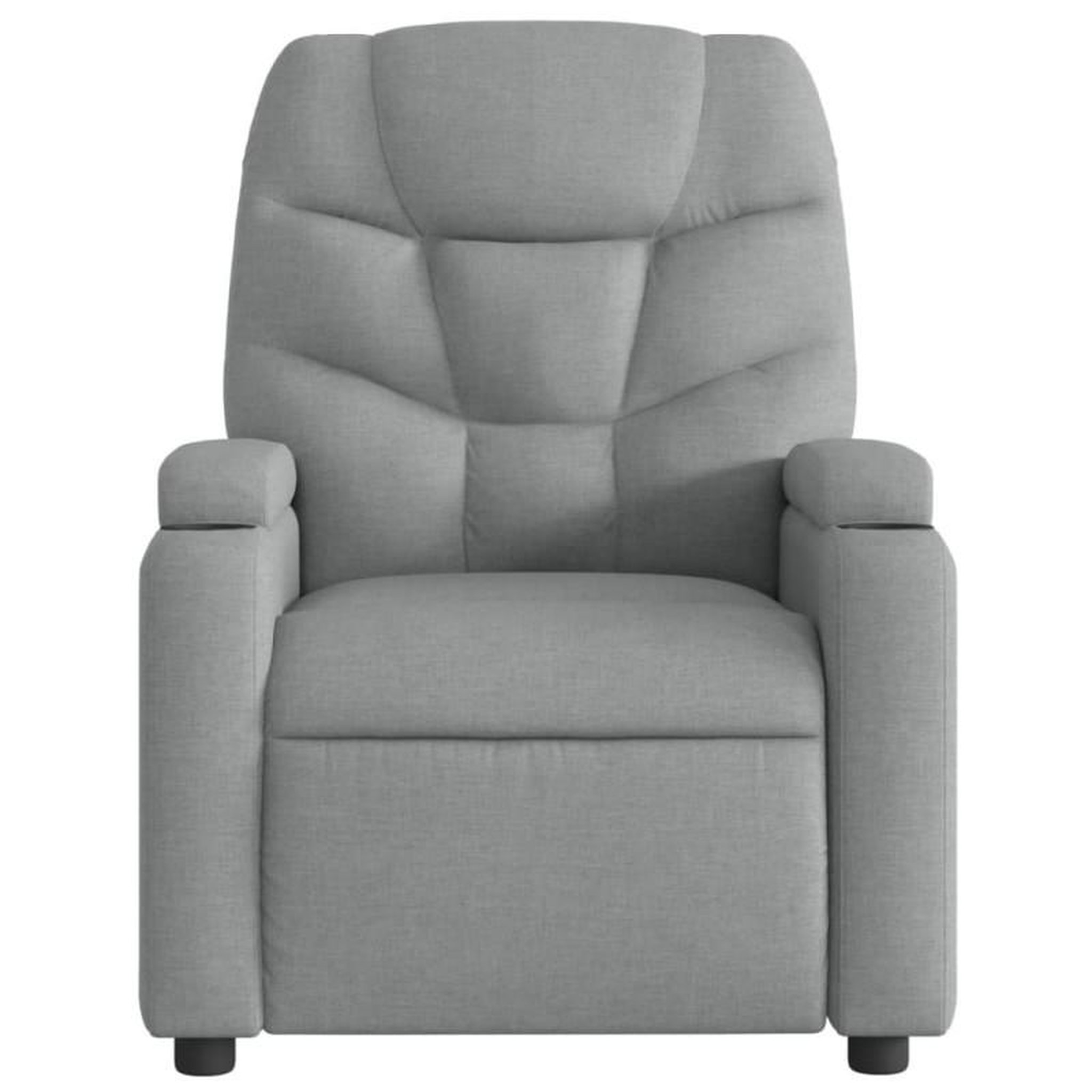 Voir la diapositive 4 : VIDAXL Fauteuil de massage inclinable Gris clair Tissu