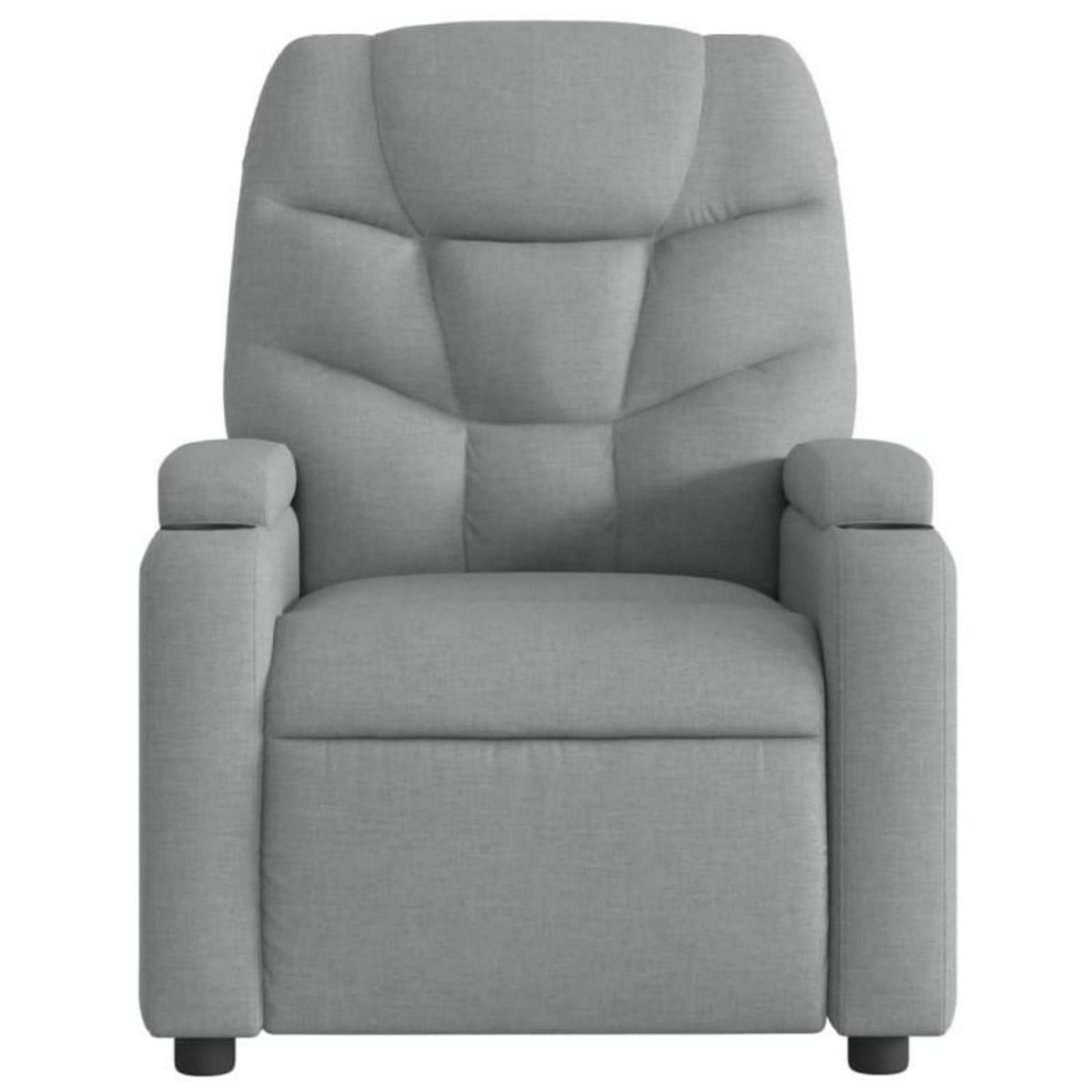 VIDAXL Fauteuil de massage inclinable Gris clair Tissu