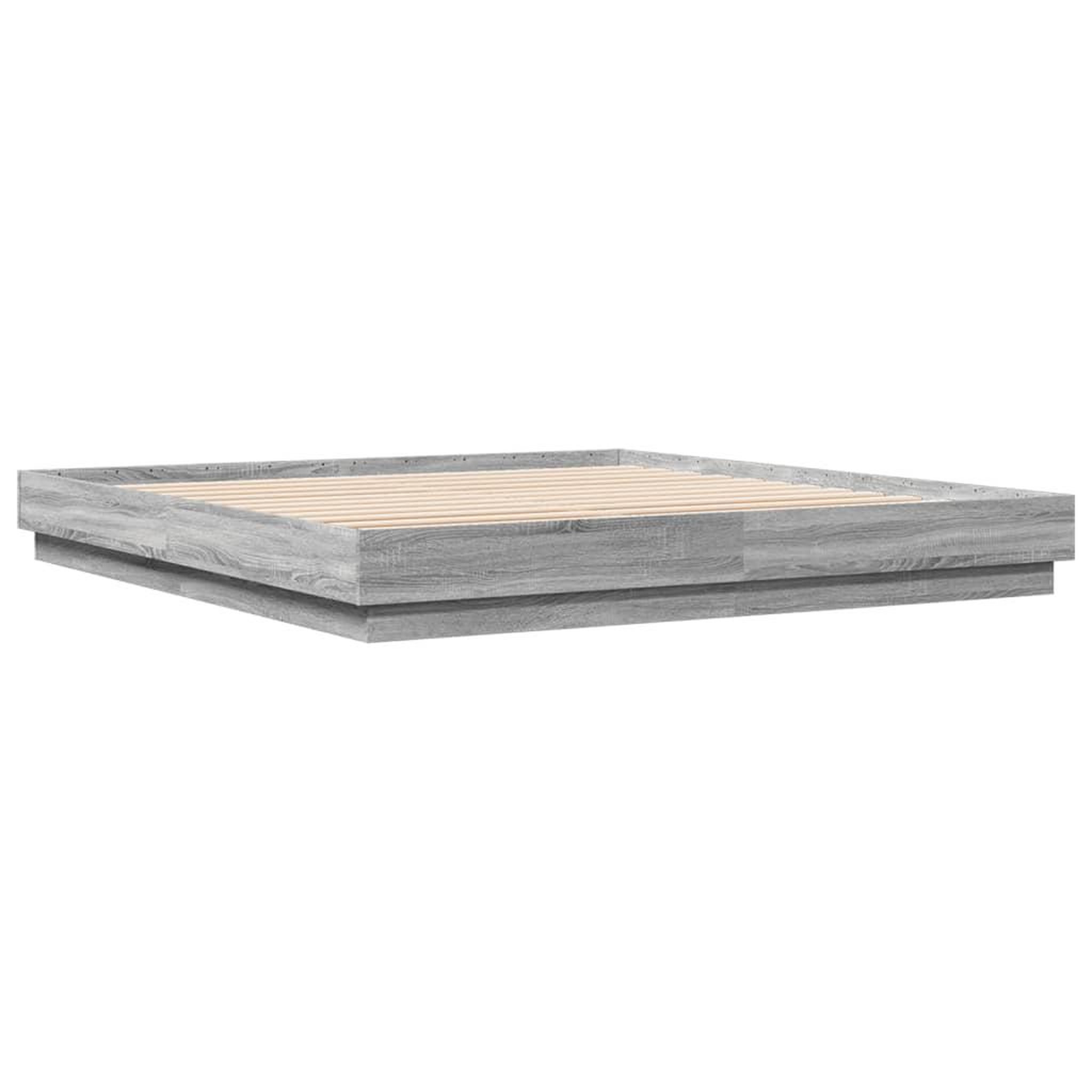 Voir la diapositive 3 : VIDAXL Cadre de lit sans matelas sonoma gris 180x200 cm