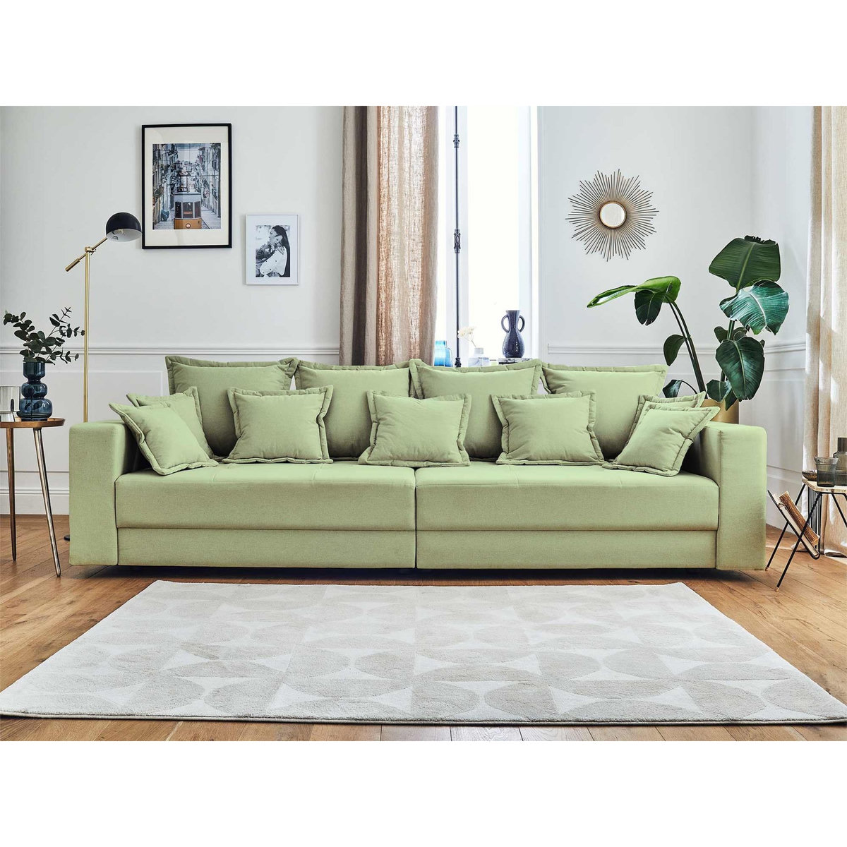 LISA DESIGN Lys - canapé droit 4 places - en tissu