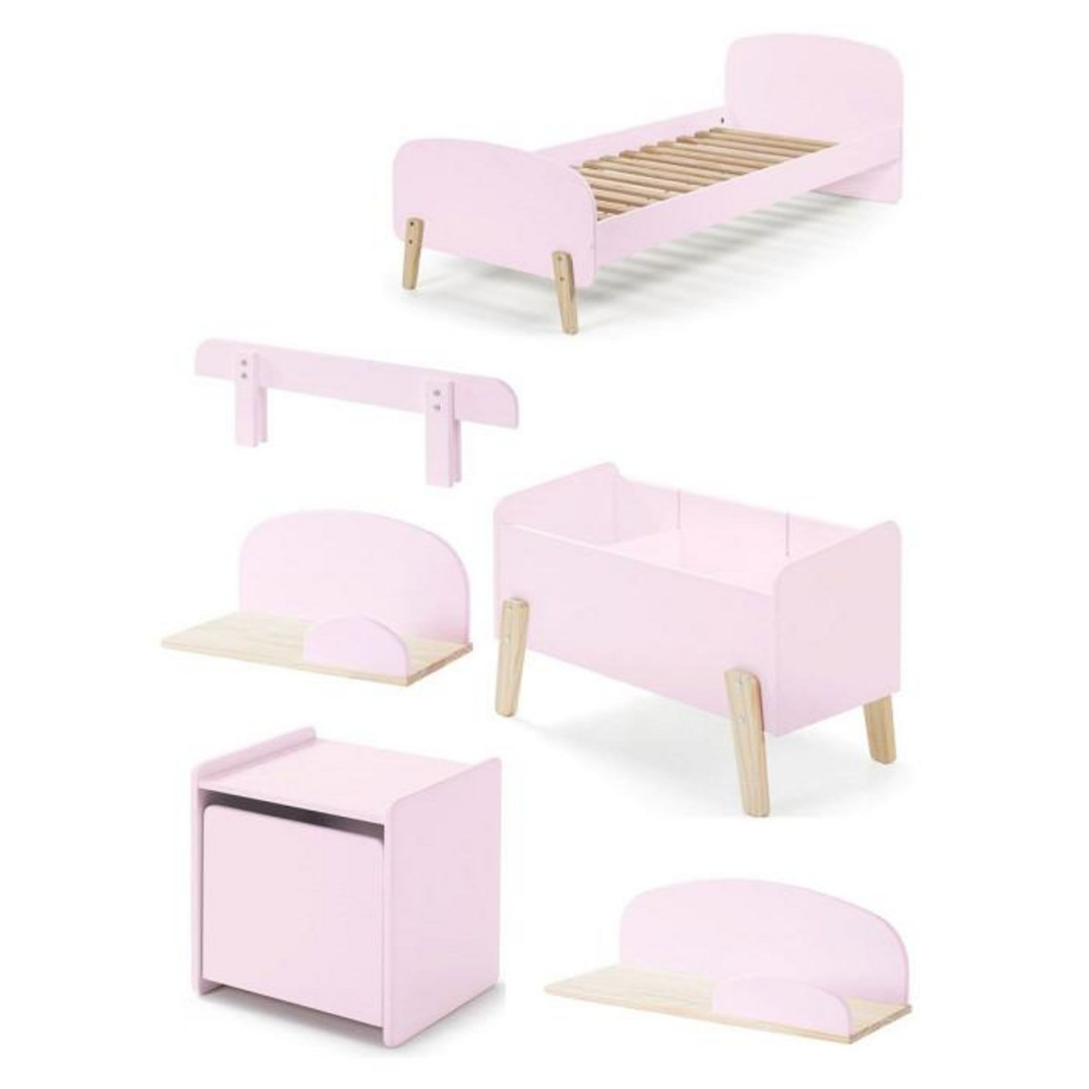 Paris Prix Chambre Complète Enfant 6P  Kiddy  Rose
