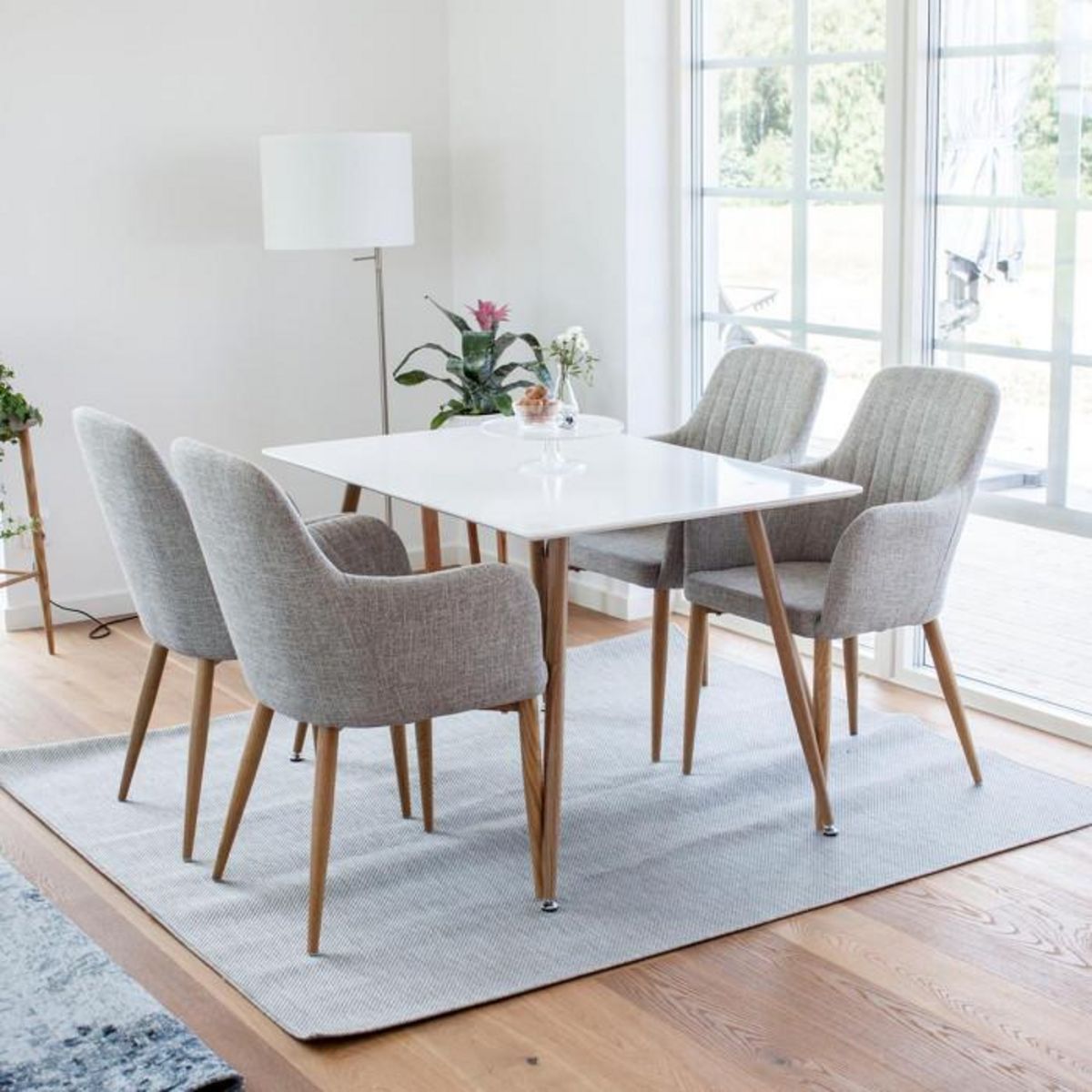 Paris Prix Table à Manger  Polar  120cm Blanc & Naturel