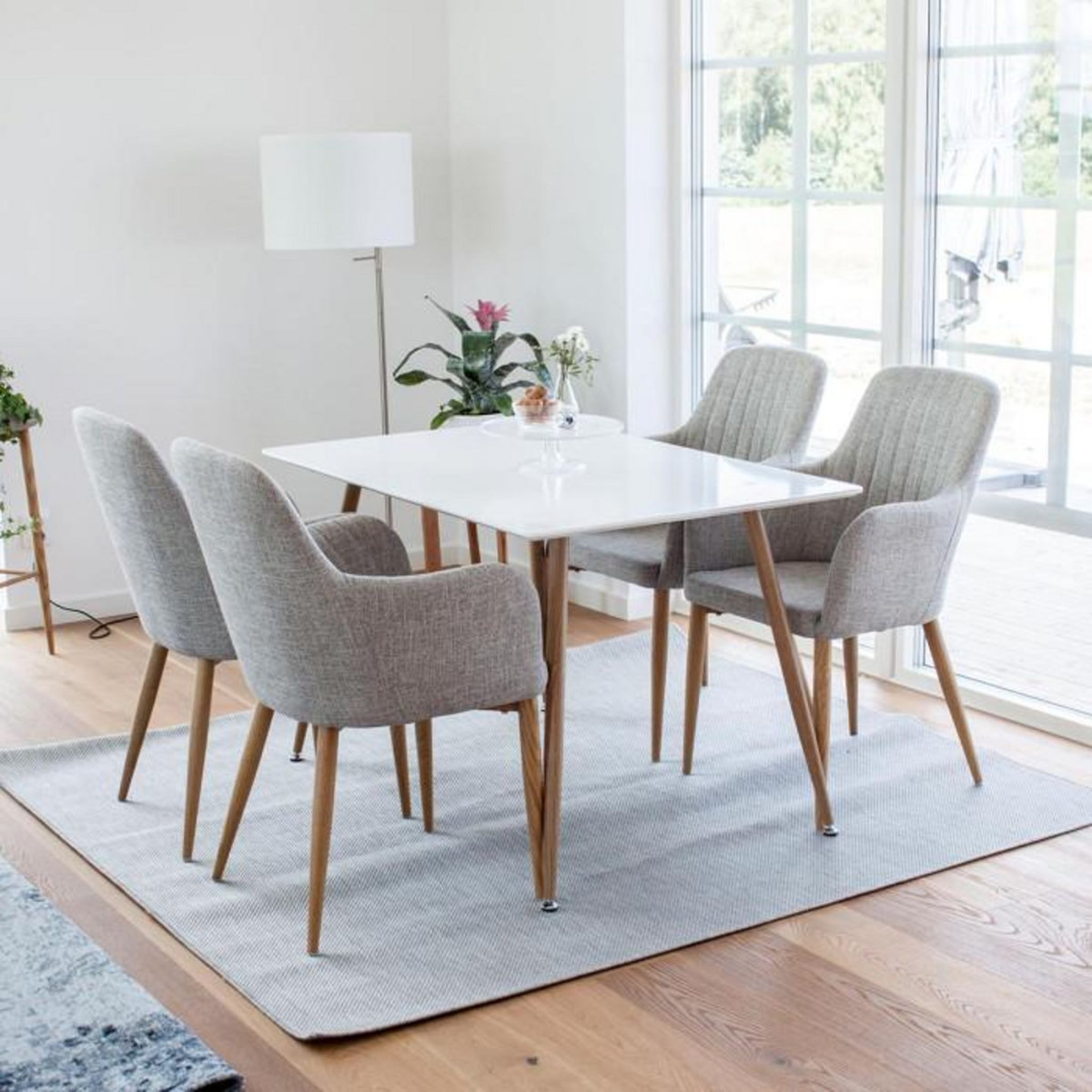 Paris Prix Table à Manger  Polar  120cm Blanc & Naturel