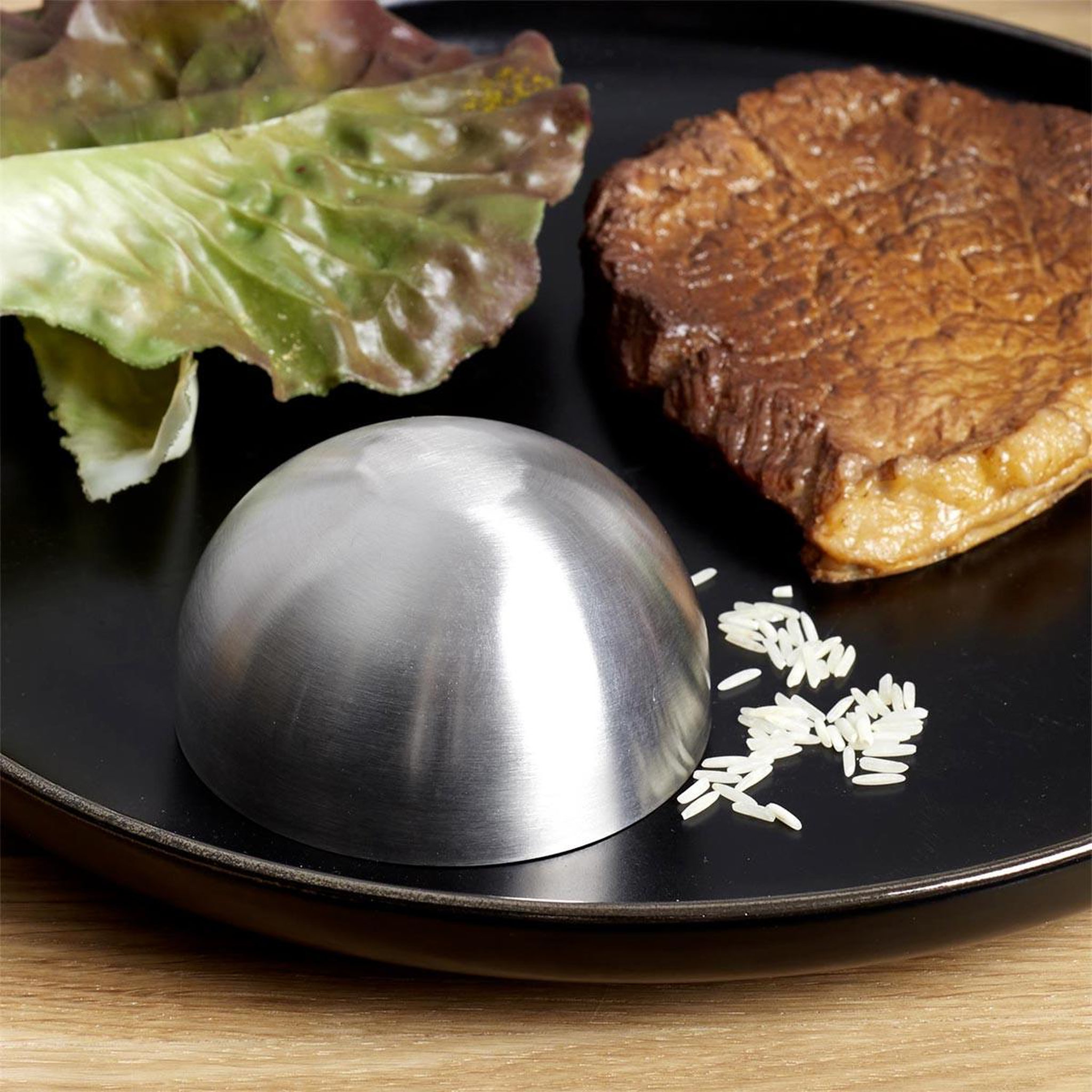 Voir la diapositive 3 : Lily Cook Lot de 4 dômes de présentation  wind  8cm argent