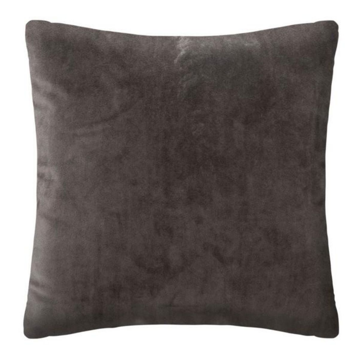 Paris Prix Coussin Déhoussable Velours  Tropicor  40x40cm Gris