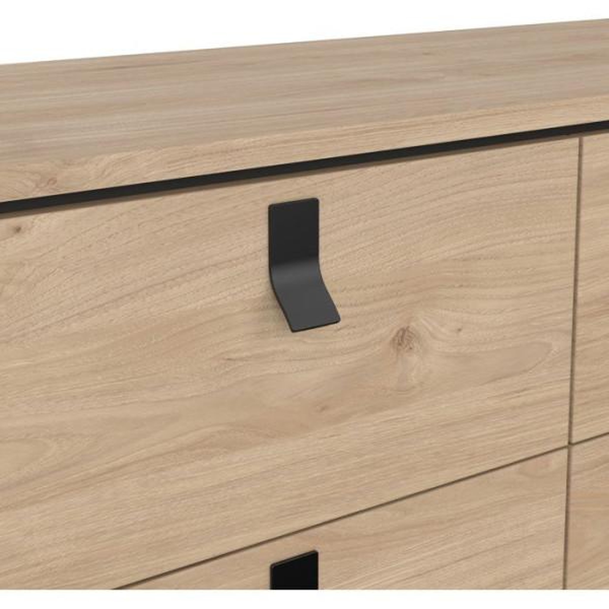 Voir la diapositive 6 : MARKET24 Commode RY - 6 Tiroirs - Décor Chene - L101,8 x P40,1 x H94,8 cm