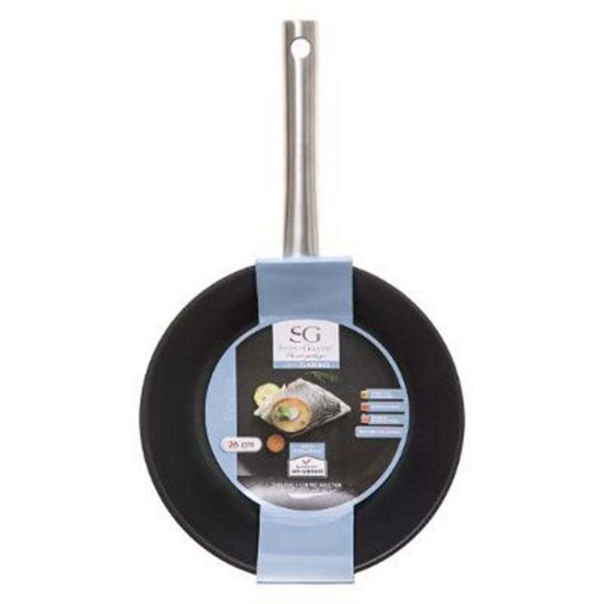 FIVE Poêle en Inox  Cuisson  25cm Argent