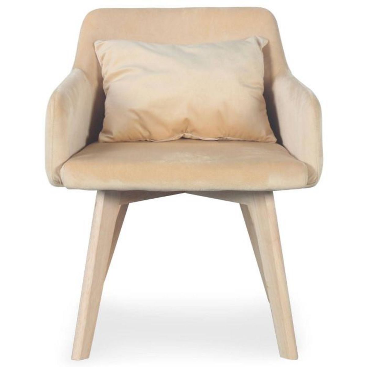 Paris Prix Fauteuil Scandinave Velours  Scanda  70cm Beige