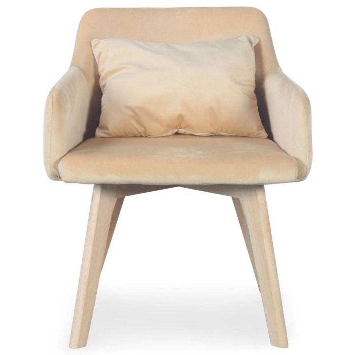Paris Prix Fauteuil Scandinave Velours  Scanda  70cm Beige