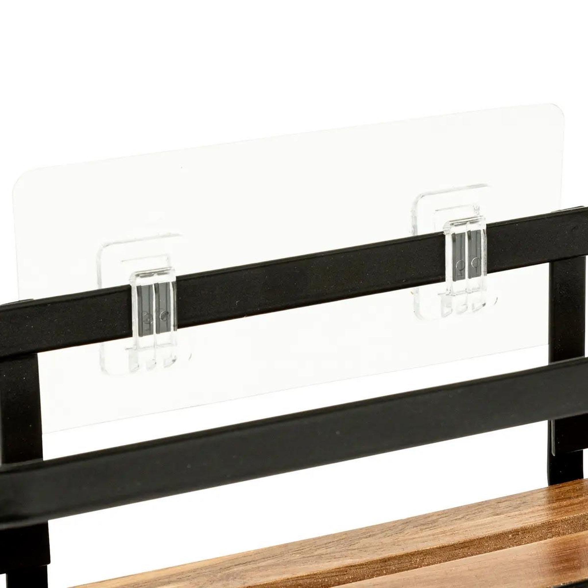 Voir la diapositive 2 : FIVE Étagère de douche en bois  blackacia  25cm noir