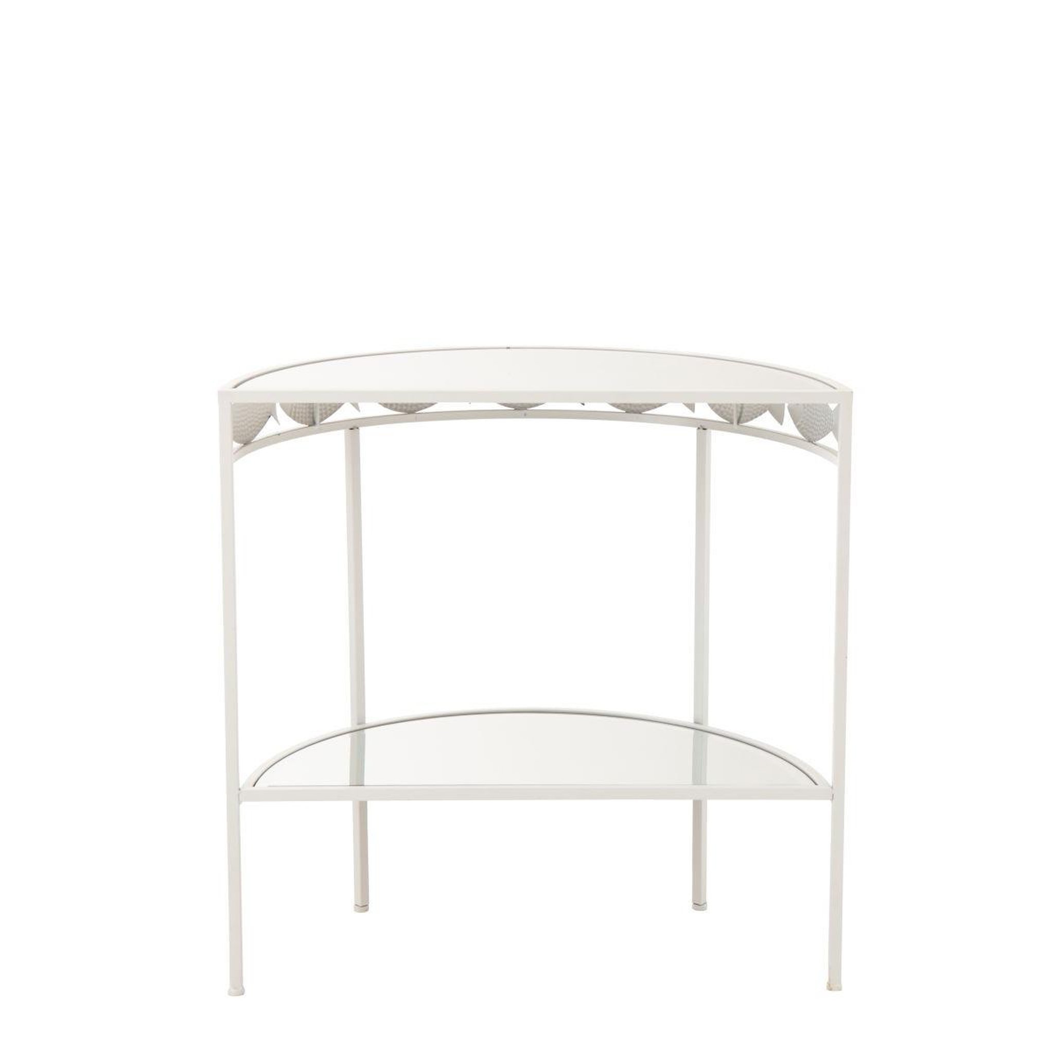 Voir la diapositive 4 : J-LINE Console en métal  poisson  80cm blanc & bleu