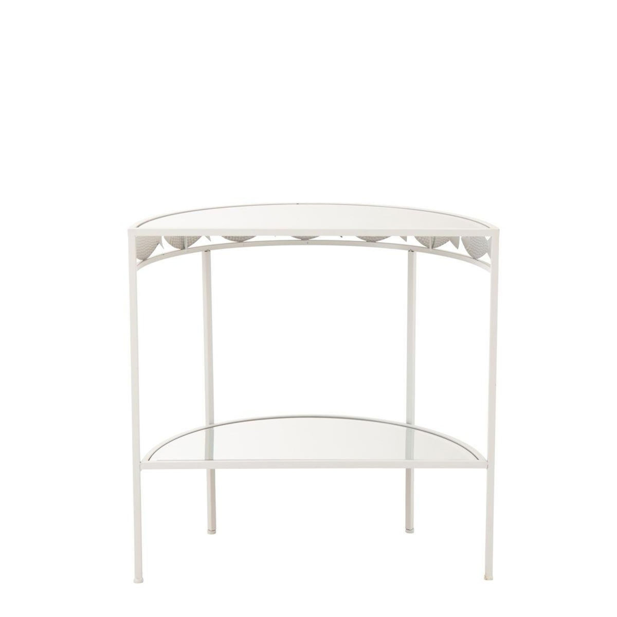 Paris Prix Console en Métal  Poisson  80cm Blanc & Bleu
