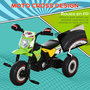 Voir la diapositive 6 : HOMCOM Tricycle enfants moto cross effets musicaux et lumineux coffre rangement