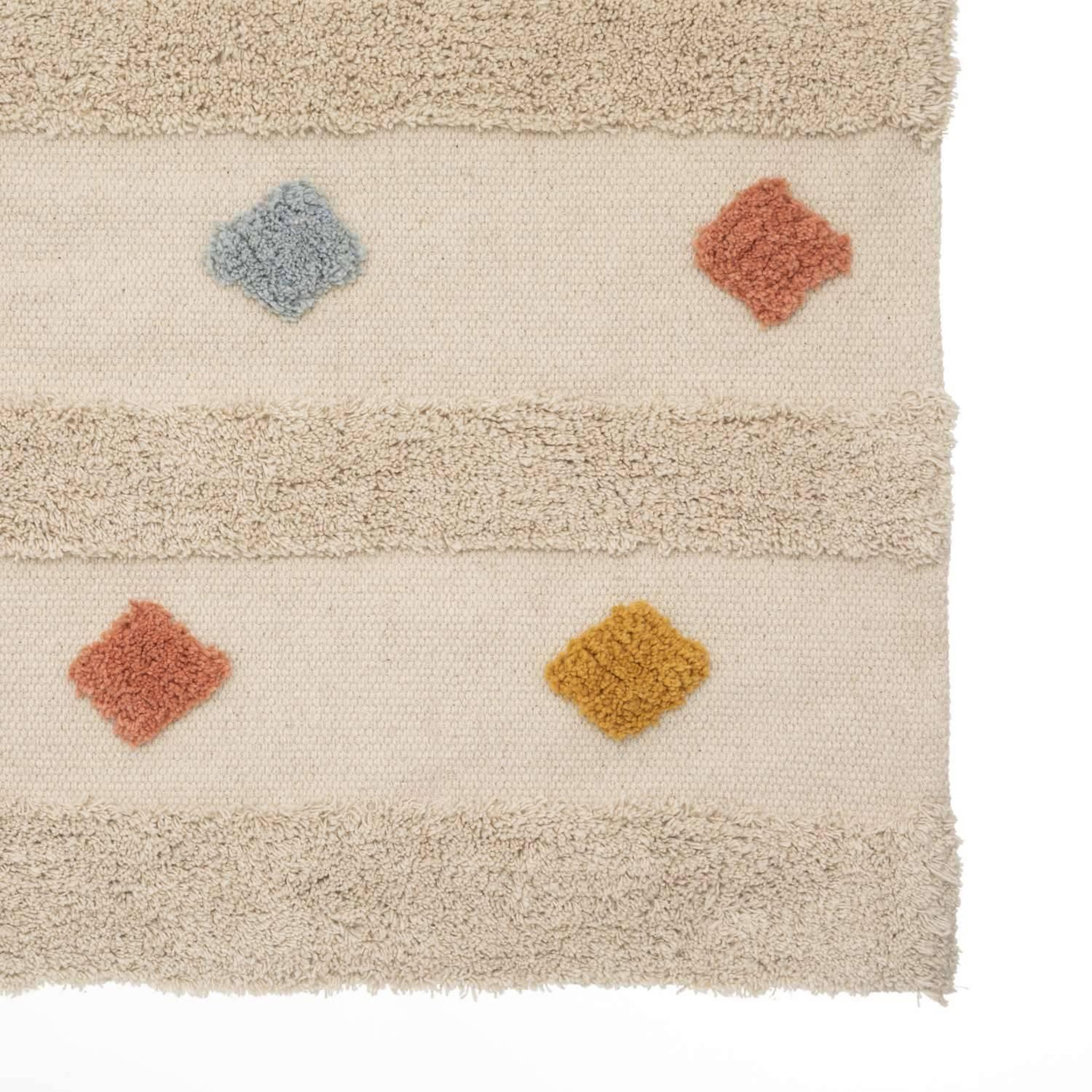Voir la diapositive 6 : Atmosphera Kids Tapis enfant rectangle à pompons multicolores - 120 x 170 cm