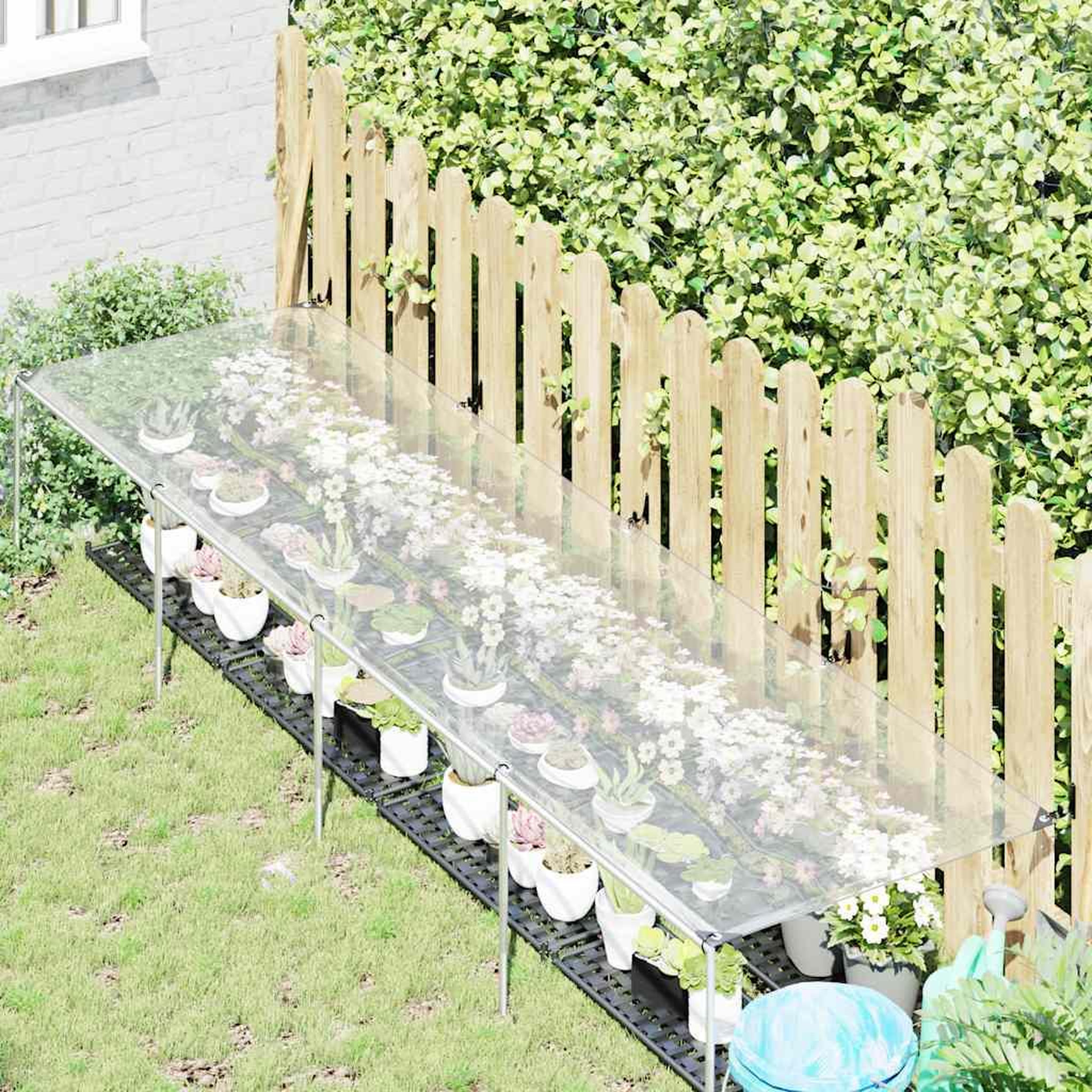Voir la diapositive 2 : VIDAXL Housse de protection plantes avec œillets 1x4 m polyethylene