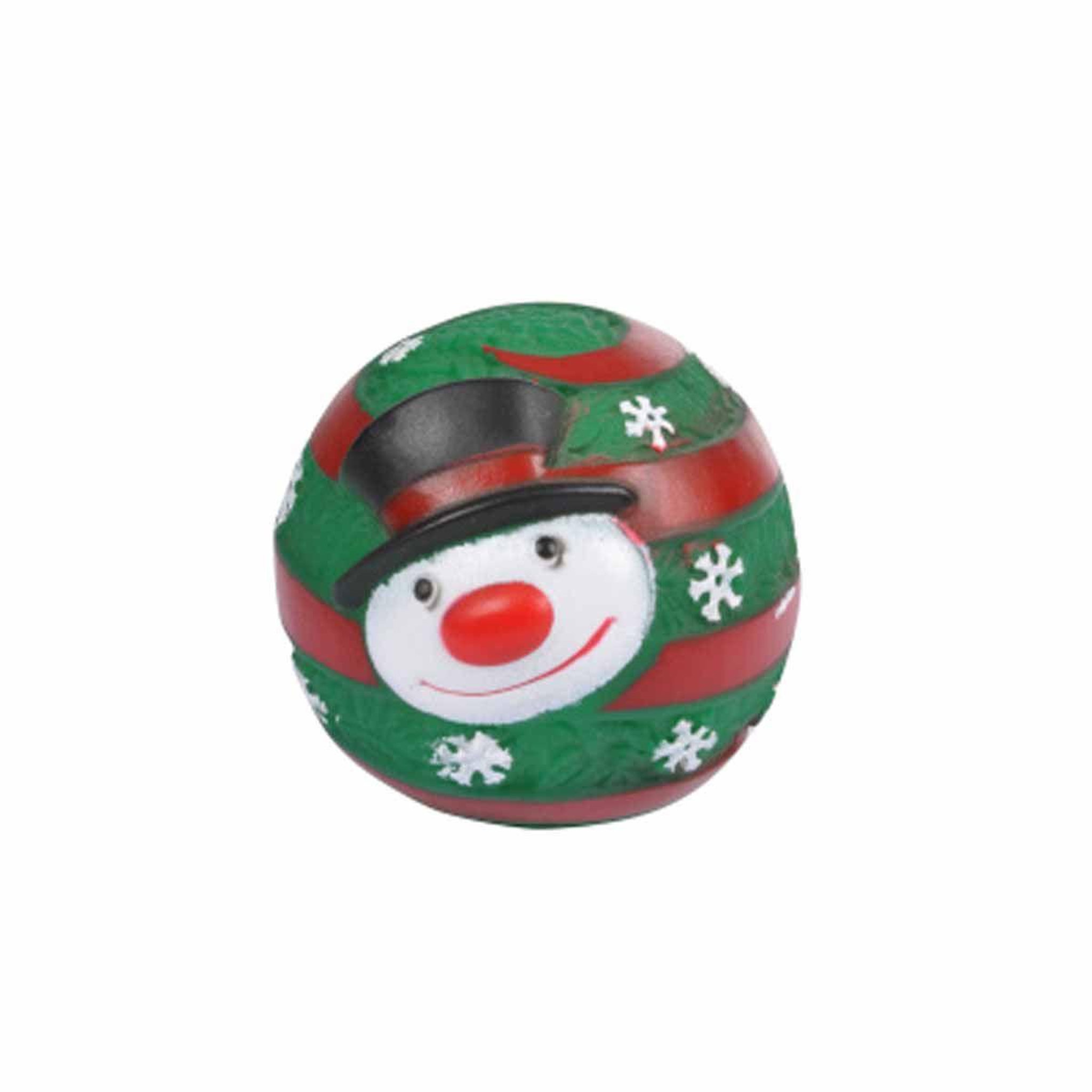 Voir la diapositive 2 : HOMEA Balle pour chien  bonhomme de neige  9cm vert