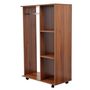 Voir la diapositive 4 : HOMCOM Armoire penderie armoire de rangement mobile panneaux de particules coloris chêne moyen