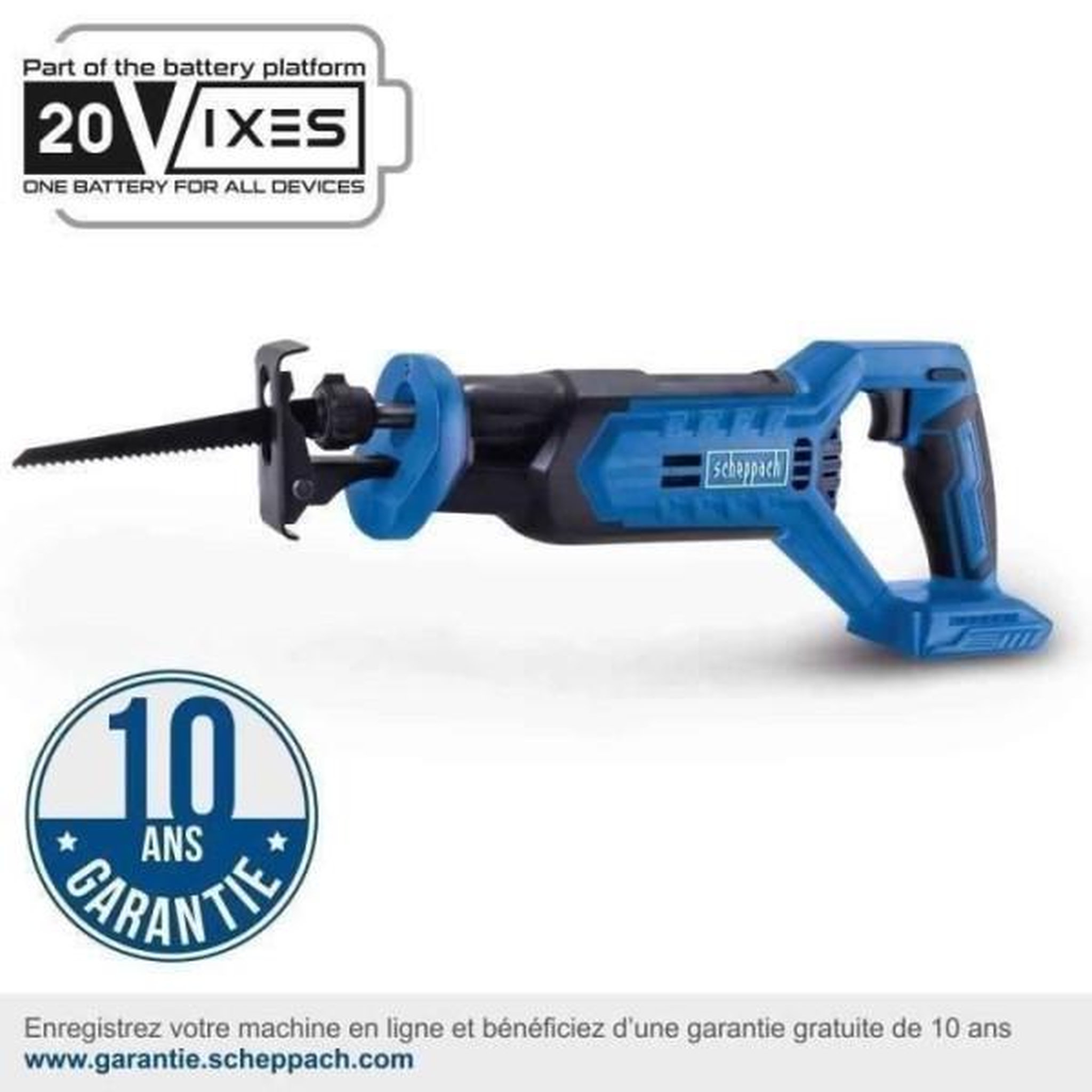 Voir la diapositive 2 : SCHEPPACH Scie sabre sans fil C-RS100-X - coupe max 115mm tous matériaux + 1 lame - SCHEPPACH 20V IXES - sans batterie ni chargeur