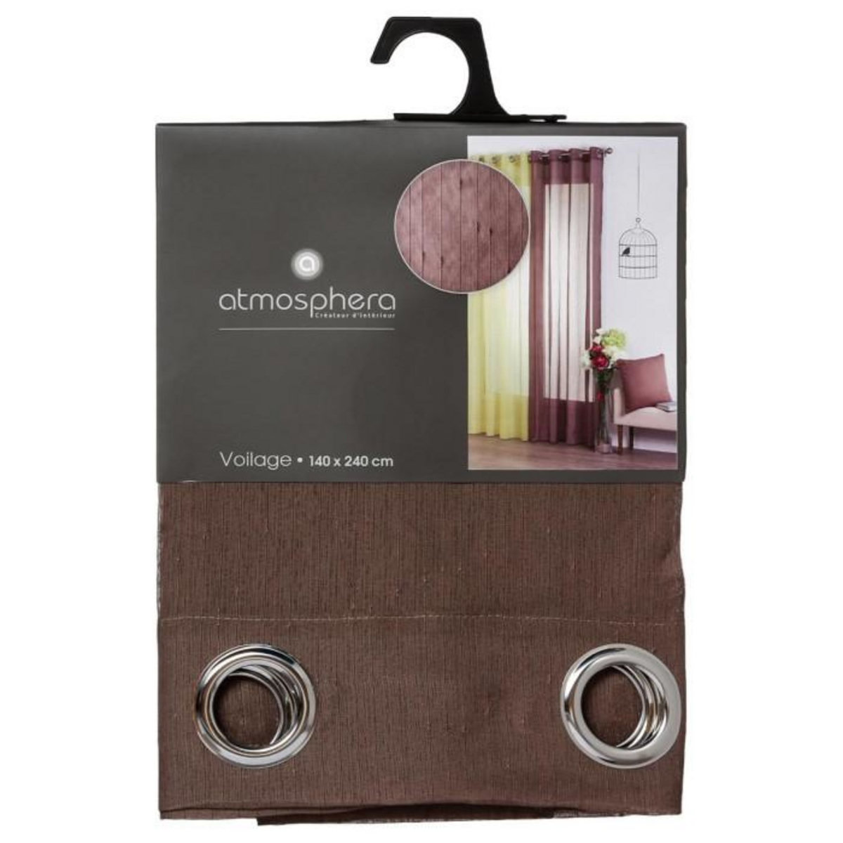 Paris Prix Voilage  Rayure  140x240cm Taupe