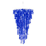 Paris Prix Suspension Déco en Capiz  Betsy  150cm Bleu