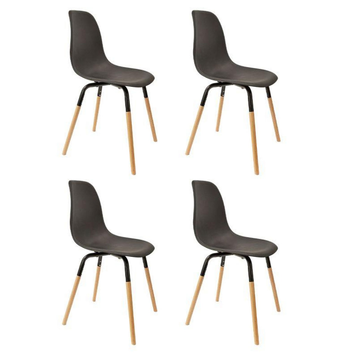 Paris Prix Lot de 4 Chaises Scandinaves  Phénix  81cm Noir