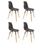 Voir la diapositive 1 : Paris Prix Lot de 4 Chaises Scandinaves  Phénix  81cm Noir