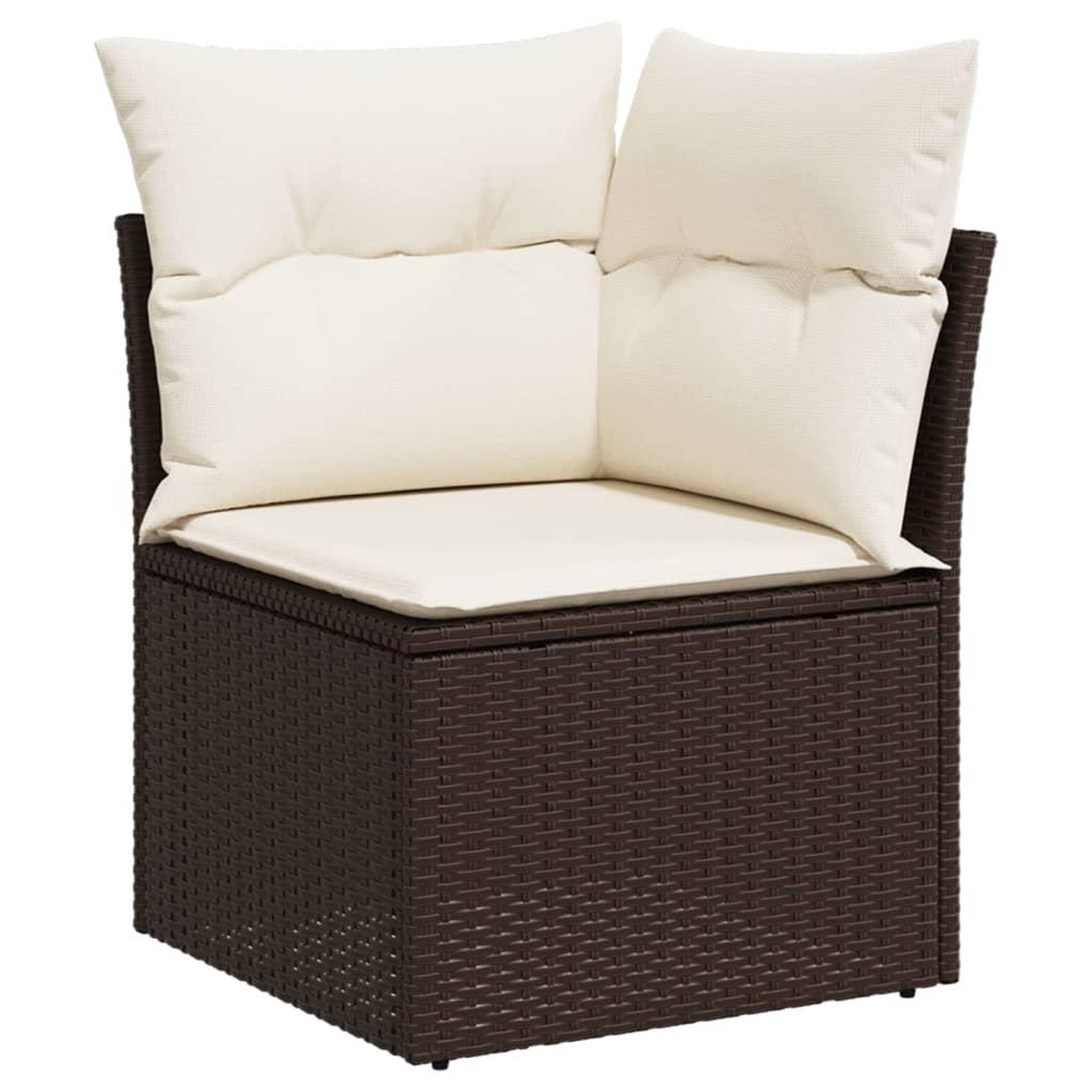 Voir la diapositive 5 : VIDAXL Salon de jardin avec coussins 6 pcs marron resine tressee