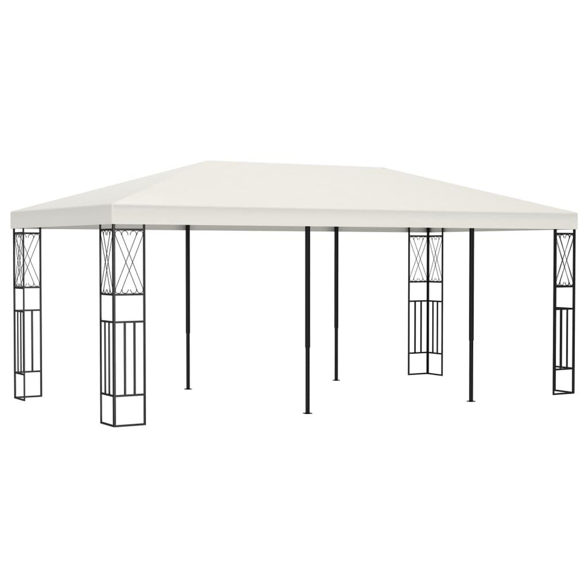 VIDAXL Belvedere 3x6 m Creme Tissu