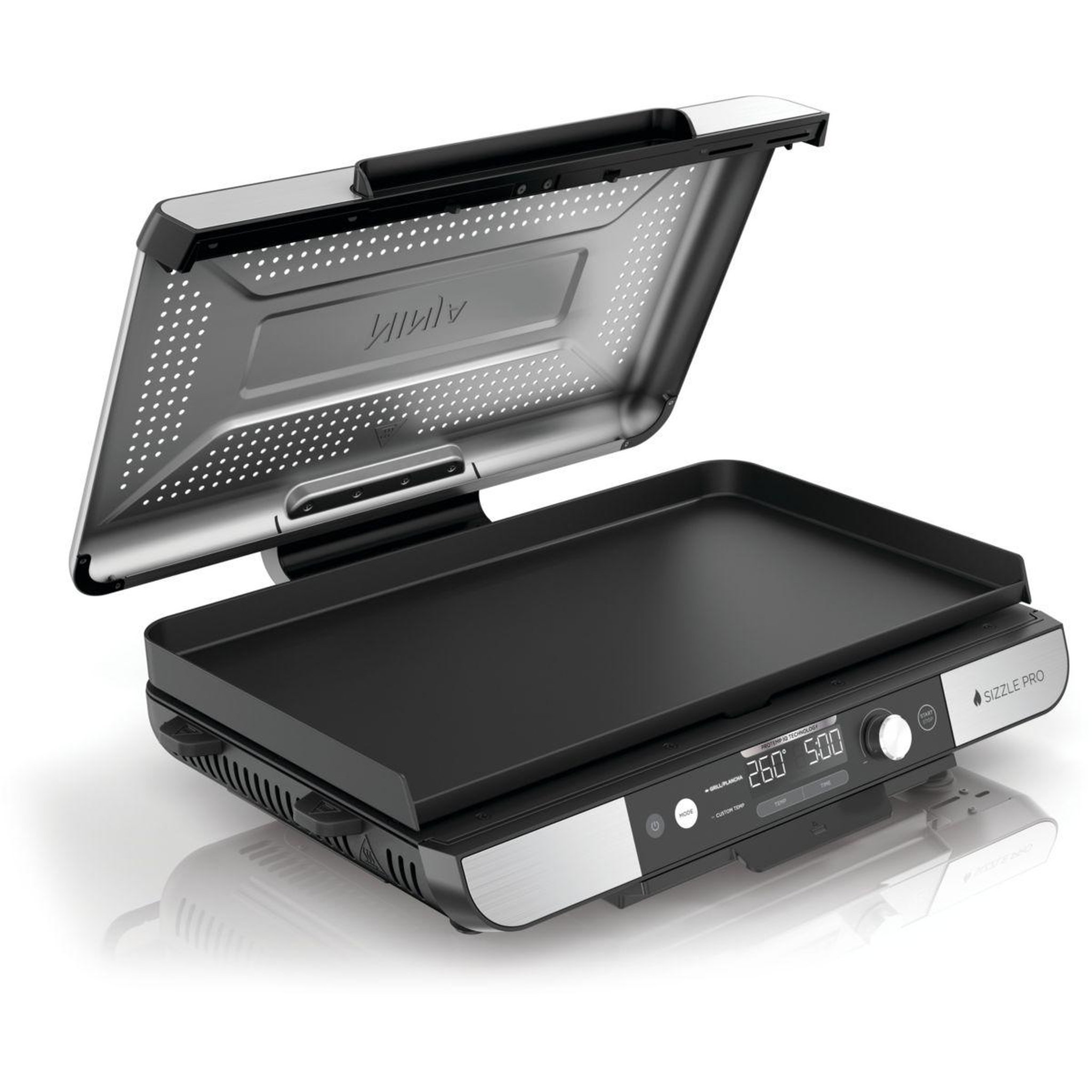 Voir la diapositive 2 : NINJA Plancha électrique GX101EU gris grill/plancha intérieurXL à poser, 47x24.7 cm