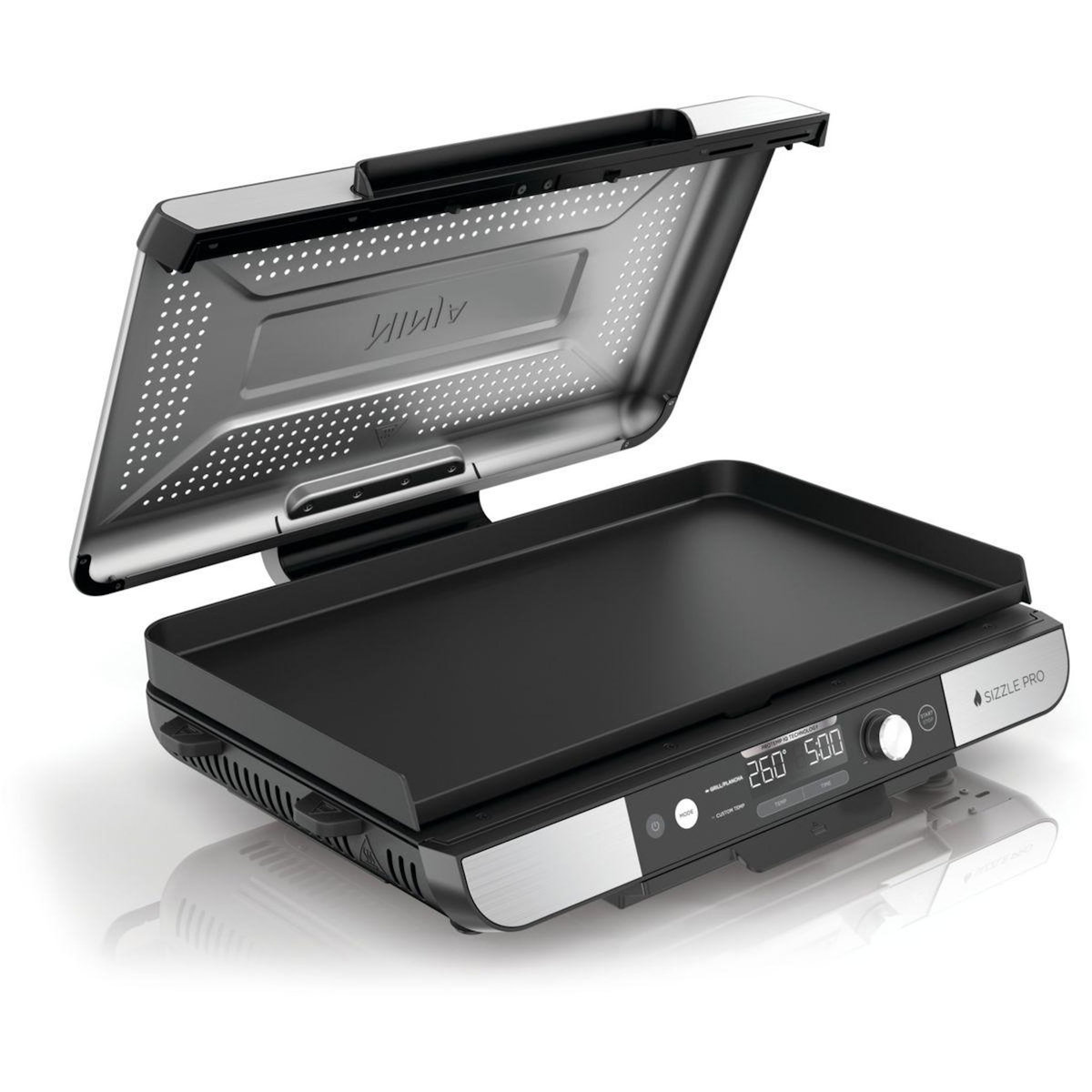 NINJA Plancha électrique GX101EU gris grill/plancha intérieurXL à poser, 47x24.7 cm