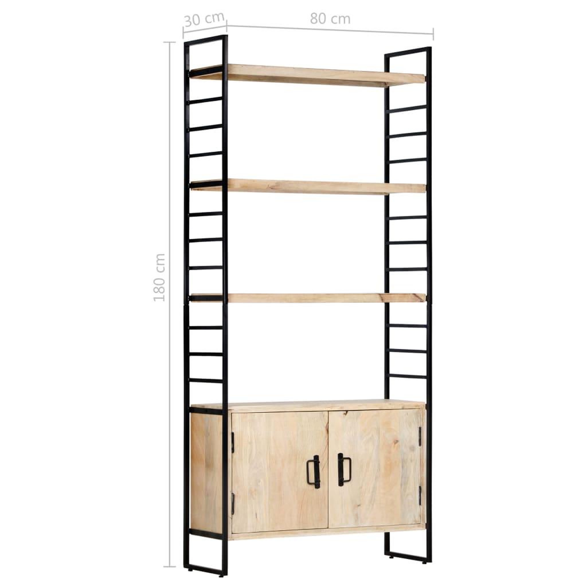 Voir la diapositive 6 : VIDAXL Bibliotheque a 4 niveaux 80x30x180 cm Bois de manguier massif