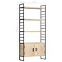 Voir la diapositive 6 : VIDAXL Bibliotheque a 4 niveaux 80x30x180 cm Bois de manguier massif