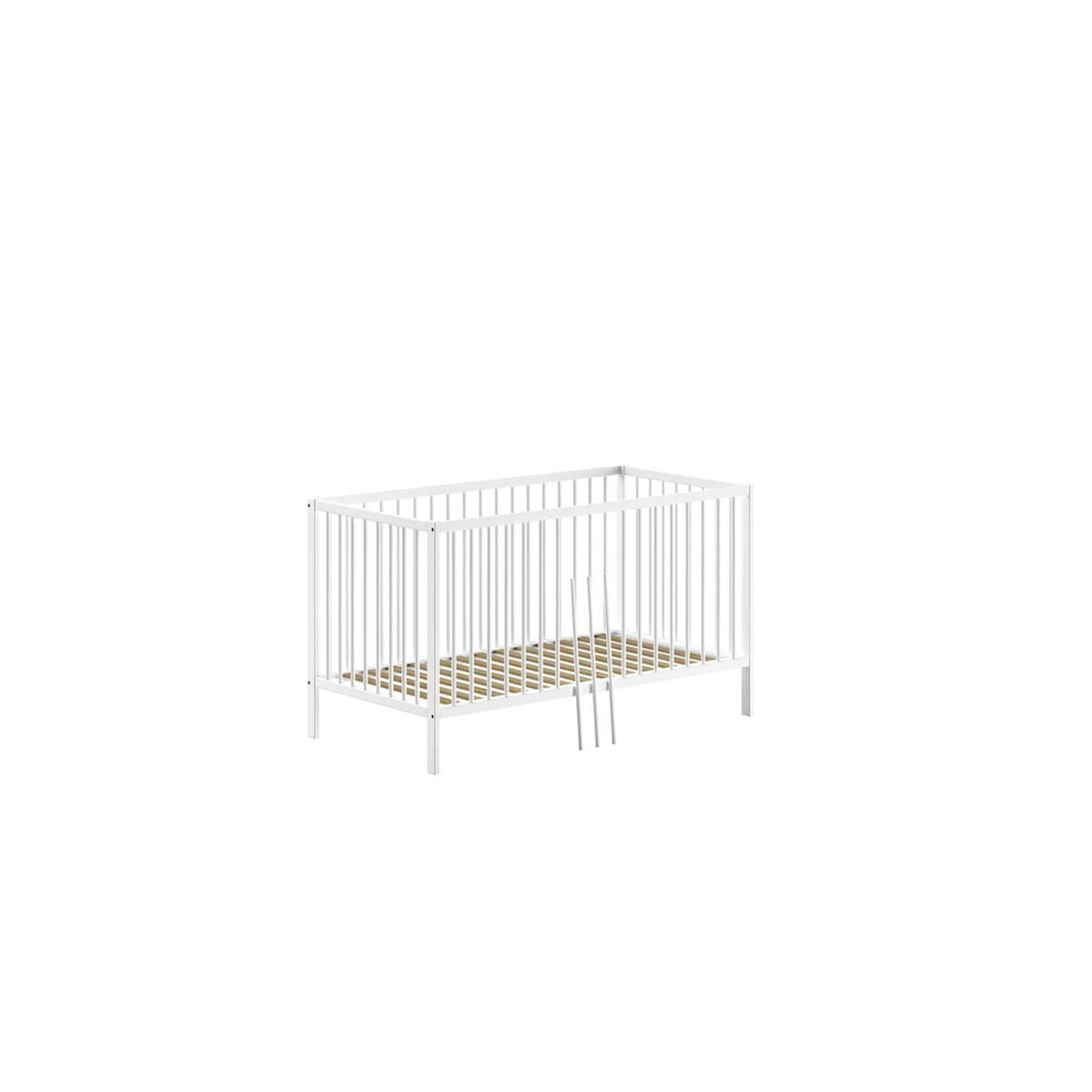 Paris Prix Pack - Lit Bébé & Table à Langer  Dino  70x140cm Blanc