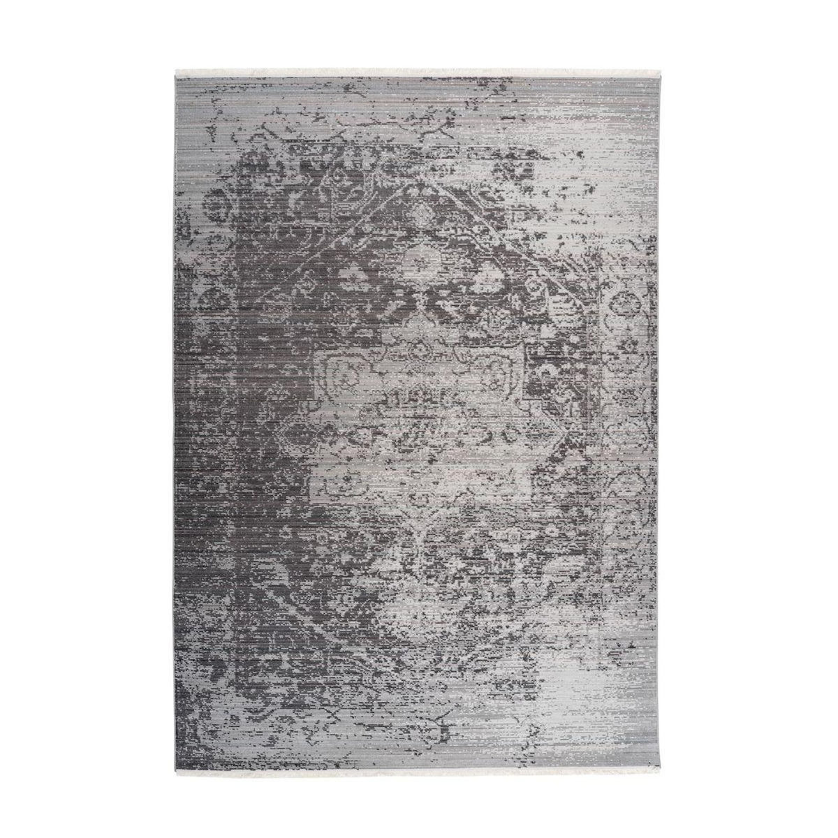 Paris Prix Tapis Vintage à Franges  Baroque VIII  Gris