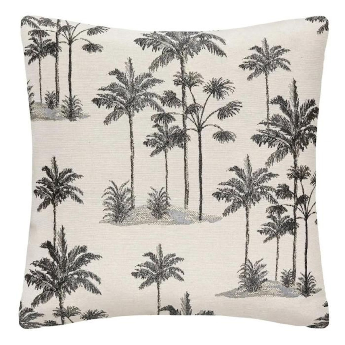 ATMOSPHERA Housse de Coussin  Palm  40x40cm Noir & Blanc