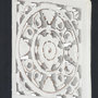 Voir la diapositive 5 : VIDAXL Panneau mural sculpte a la main MDF 40x40x1,5 cm Noir et blanc