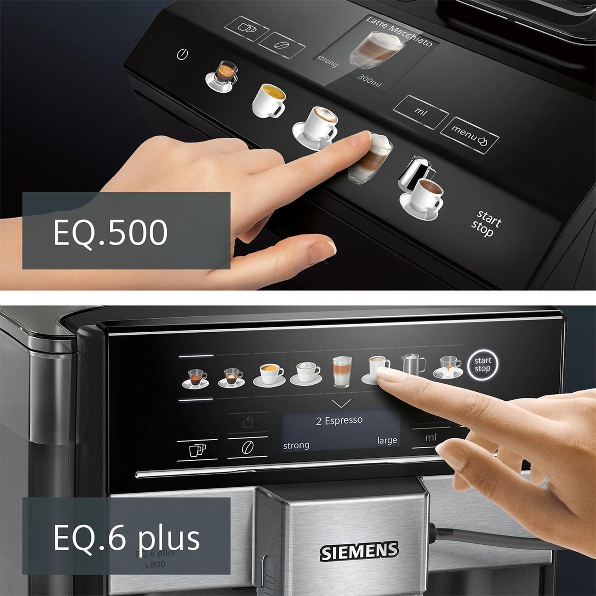 Voir la diapositive 2 : Siemens Robot café 19bars inox foncé - te657319rw
