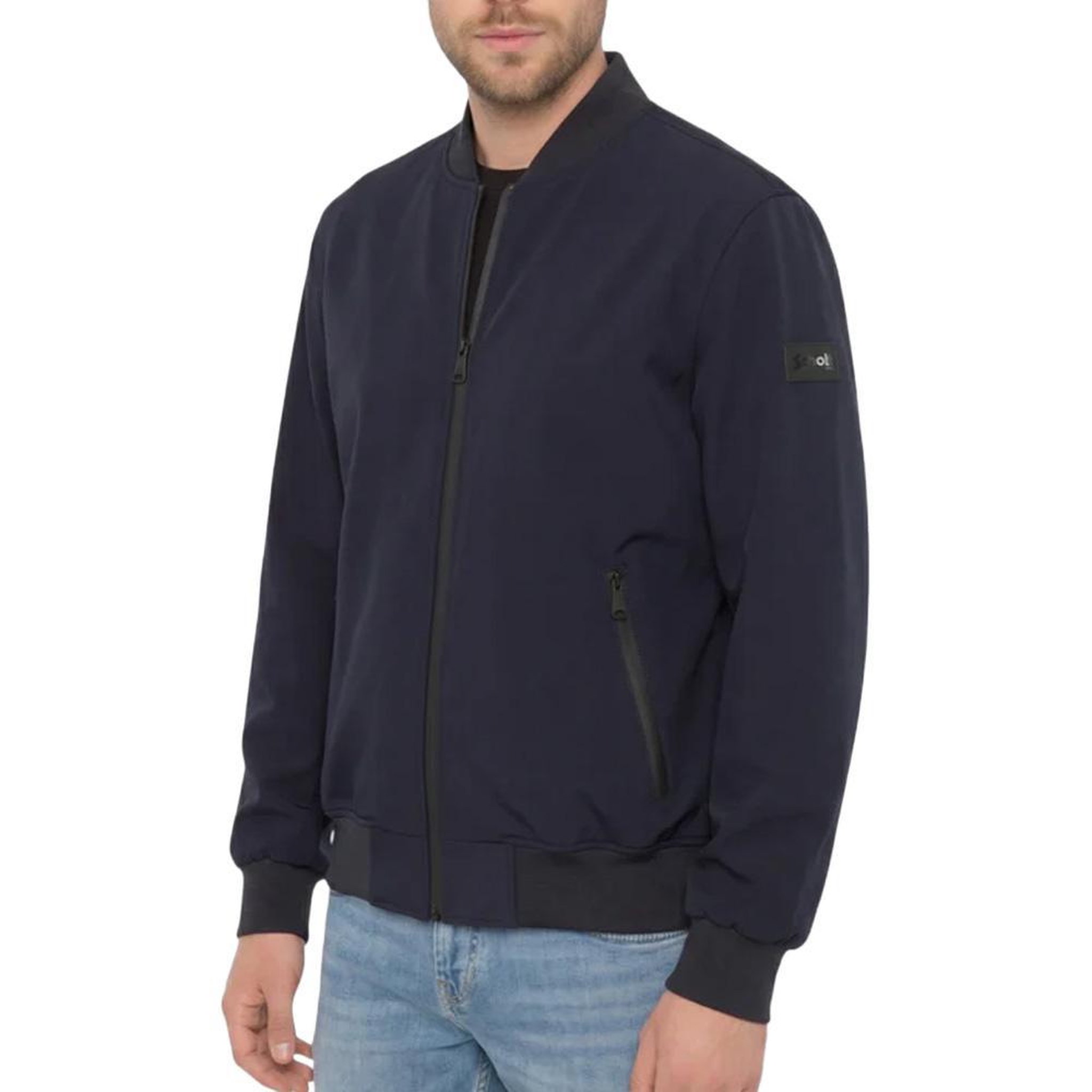 Voir la diapositive 2 : Schott Veste bomber marine homme schott layton