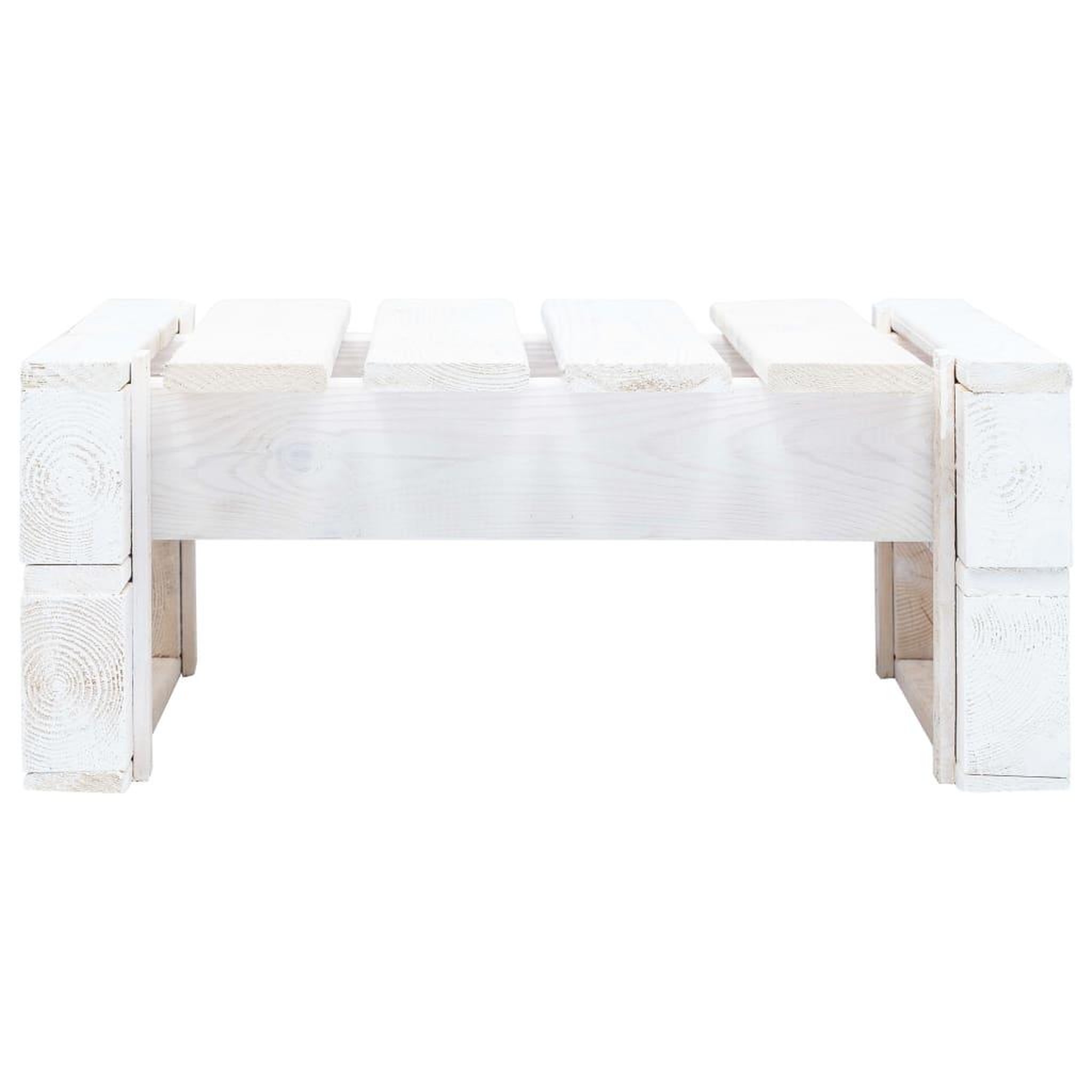 Voir la diapositive 4 : VIDAXL Pouf palette de jardin Bois de pin impregne de blanc