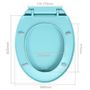 Voir la diapositive 6 : VIDAXL Siege de toilette a fermeture en douceur Vert Ovale