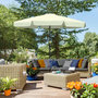 Voir la diapositive 6 : OUTSUNNY Parasol de jardin inclinable protection UV50+ polyester beige